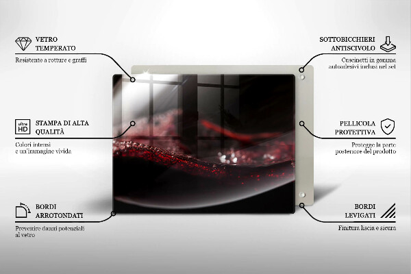Kitchen worktop saver Red wine glass