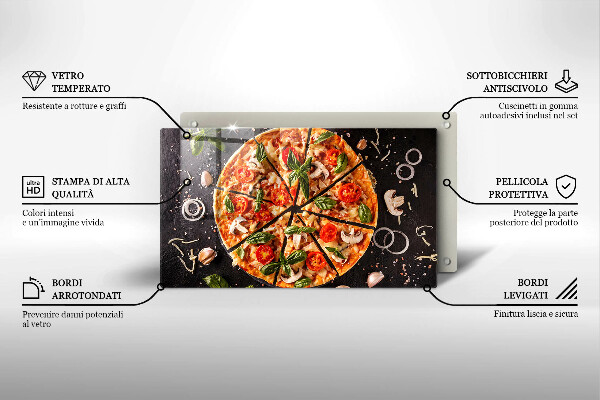 Kitchen worktop saver Pizza with mushrooms