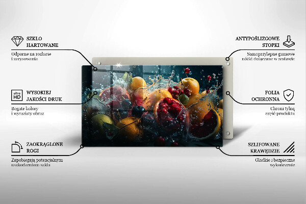 Kitchen worktop saver Fruits in water