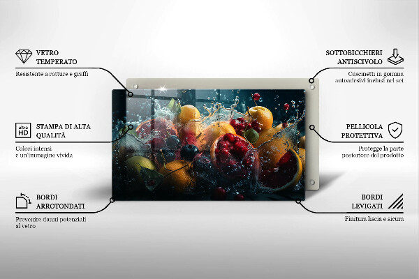 Kitchen worktop saver Fruits in water