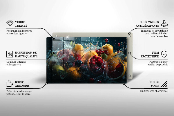 Kitchen worktop saver Fruits in water