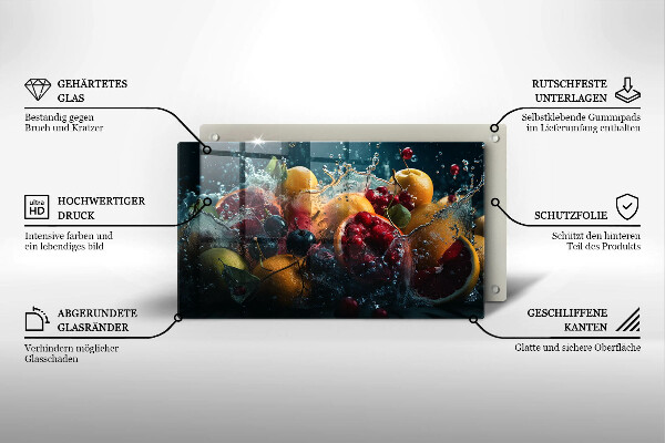 Kitchen worktop saver Fruits in water