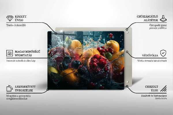 Kitchen worktop saver Fruits in water