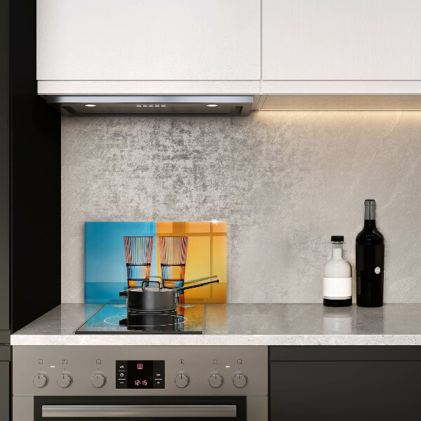 Kitchen worktop saver Two glasses of water