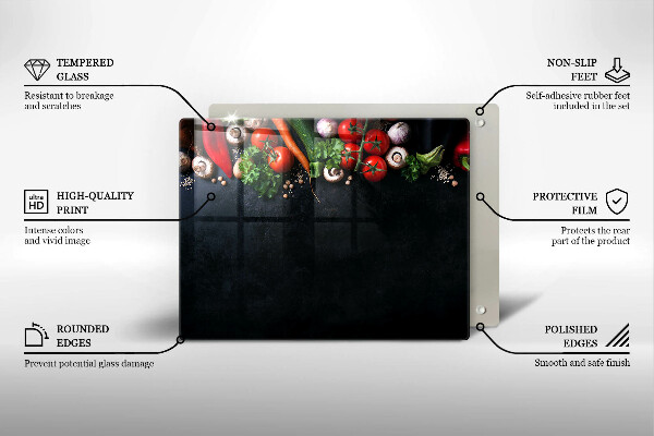 Kitchen worktop saver Colorful vegetables