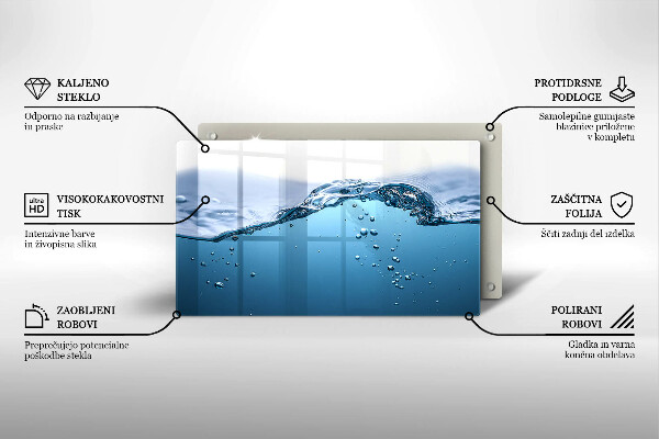 Kitchen worktop saver Blue water