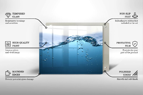 Kitchen worktop saver Blue water