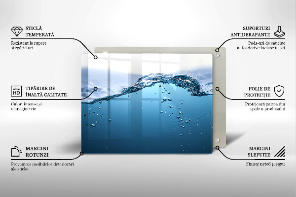 Kitchen worktop saver Blue water