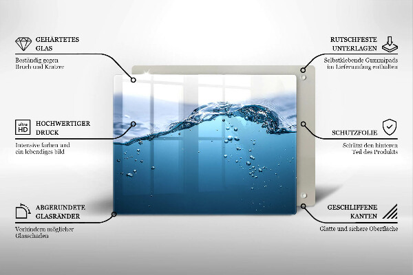 Kitchen worktop saver Blue water