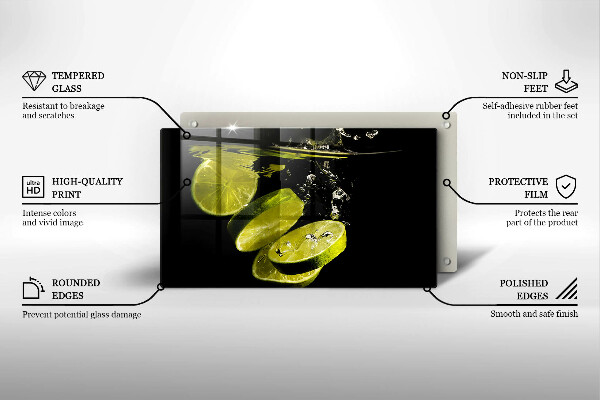 Kitchen worktop saver Lime in water