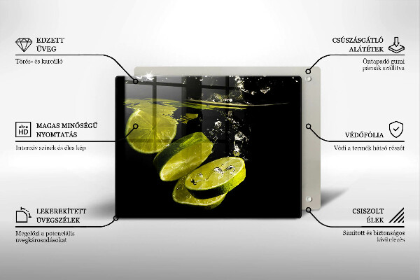 Kitchen worktop saver Lime in water