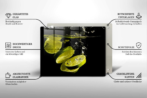 Kitchen worktop saver Lime in water