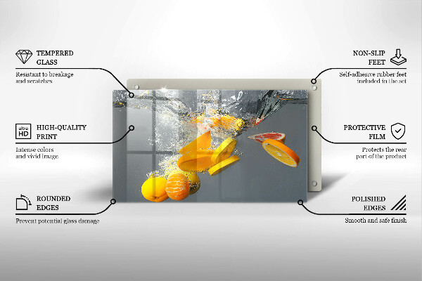 Kitchen worktop saver Lemons in water