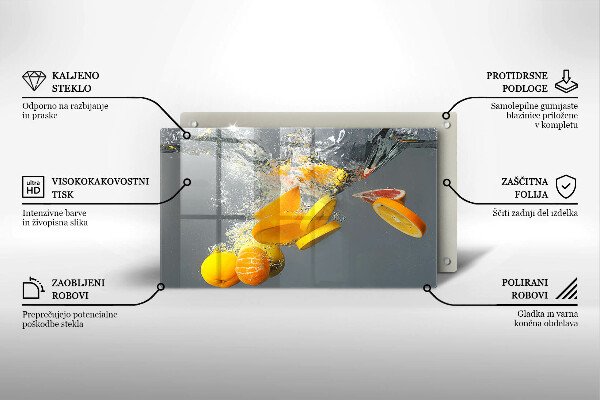 Kitchen worktop saver Lemons in water