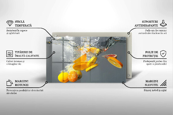 Kitchen worktop saver Lemons in water