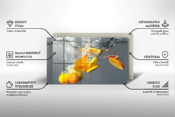 Kitchen worktop saver Lemons in water