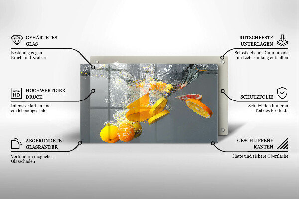 Kitchen worktop saver Lemons in water