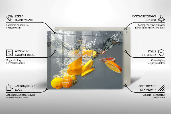 Kitchen worktop saver Lemons in water