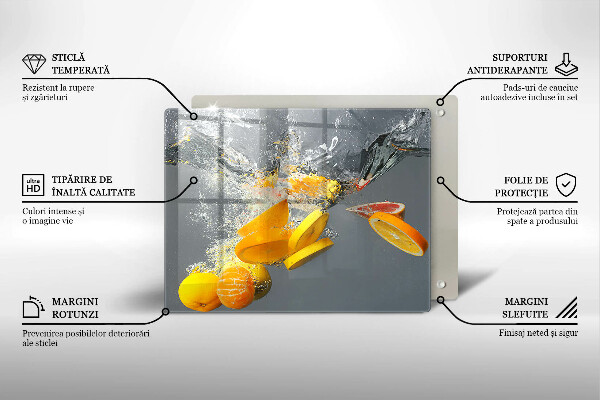 Kitchen worktop saver Lemons in water