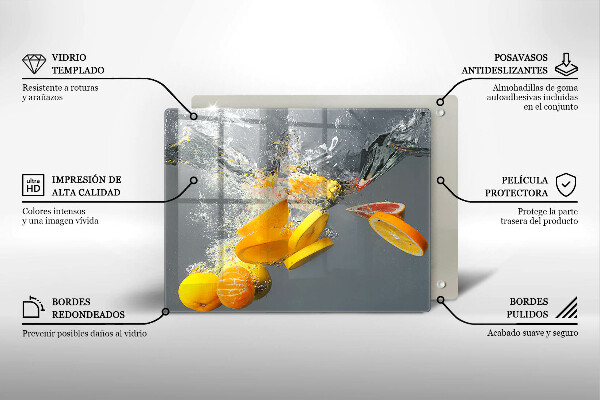 Kitchen worktop saver Lemons in water