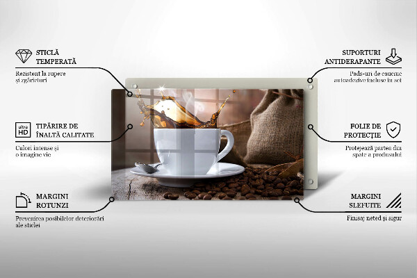 Kitchen countertop cover Cup and coffee beans