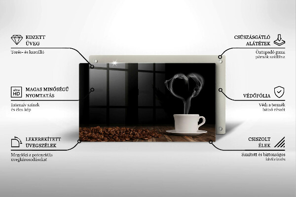 Kitchen countertop cover Coffee cup heart