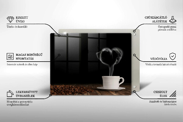 Kitchen countertop cover Coffee cup heart