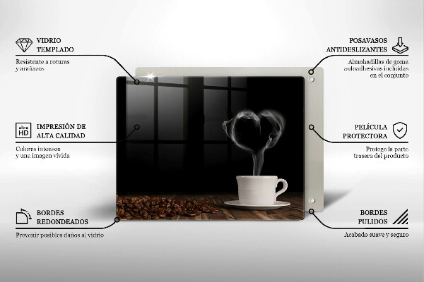 Kitchen countertop cover Coffee cup heart