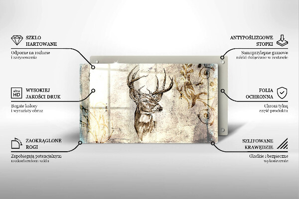 Kitchen countertop cover Illustration deer animal