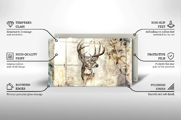 Kitchen countertop cover Illustration deer animal
