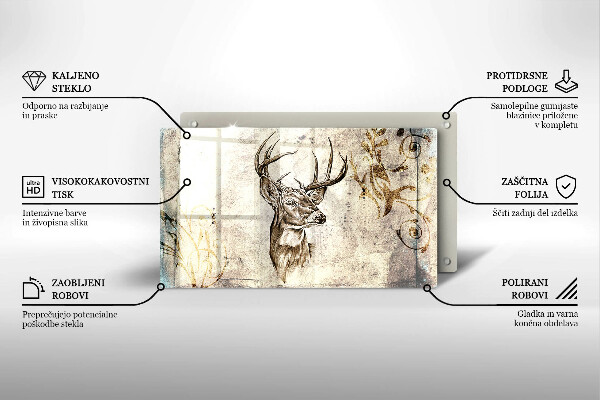 Kitchen countertop cover Illustration deer animal