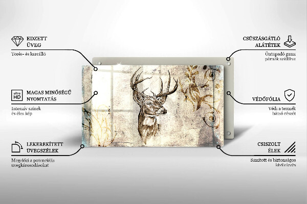 Kitchen countertop cover Illustration deer animal
