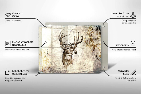 Kitchen countertop cover Illustration deer animal