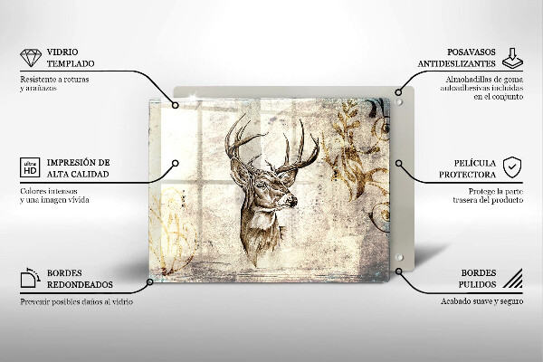 Kitchen countertop cover Illustration deer animal