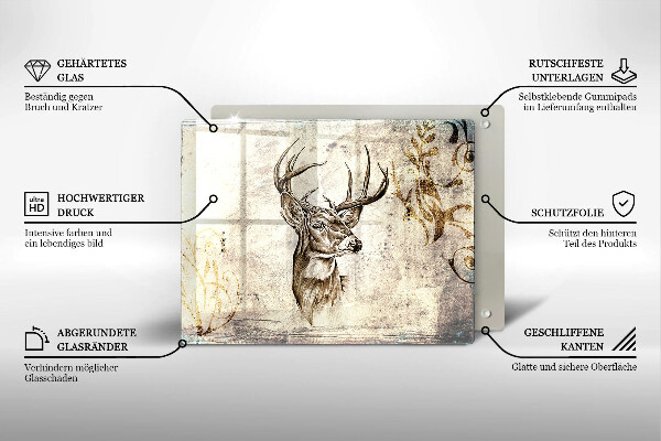 Kitchen countertop cover Illustration deer animal