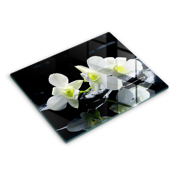 Worktop saver Zen white flowers in water