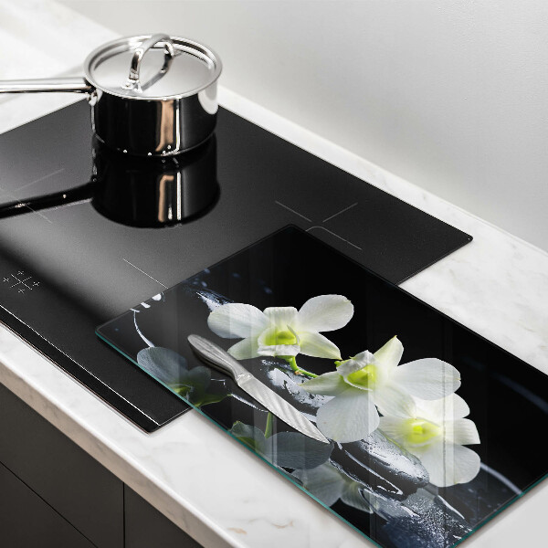 Worktop saver Zen white flowers in water