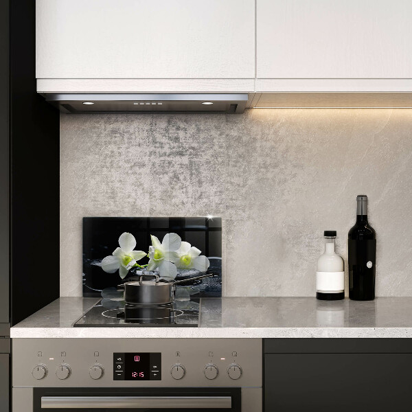 Worktop saver Zen white flowers in water