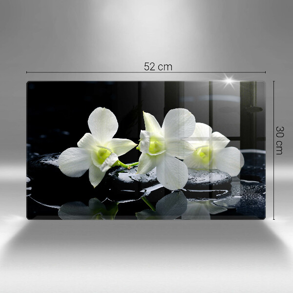 Worktop saver Zen white flowers in water