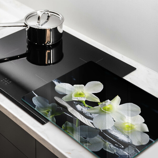 Worktop saver Zen white flowers in water