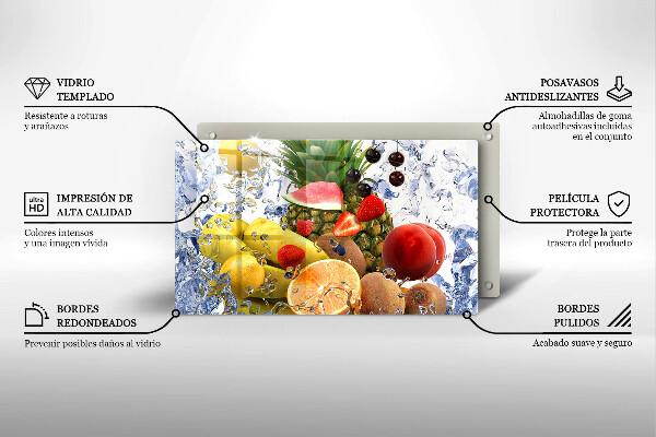 Kitchen countertop cover Juicy fruit and water