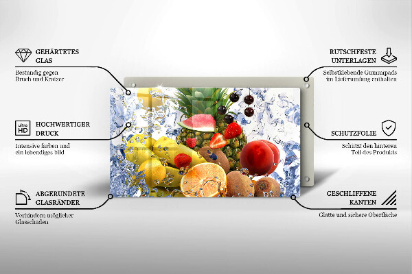 Kitchen countertop cover Juicy fruit and water