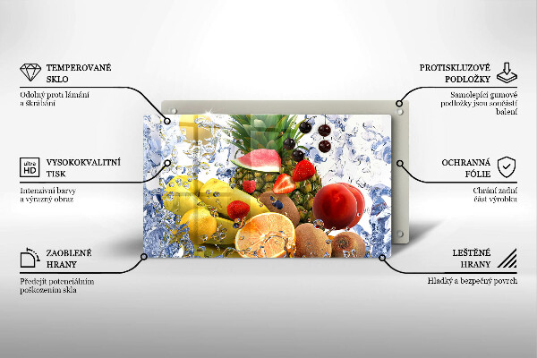 Kitchen countertop cover Juicy fruit and water