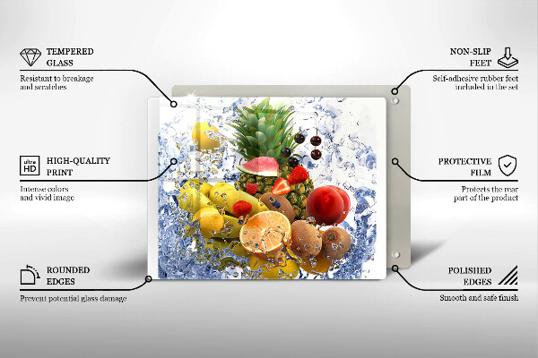 Kitchen countertop cover Juicy fruit and water