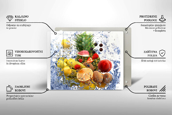 Kitchen countertop cover Juicy fruit and water