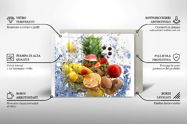 Kitchen countertop cover Juicy fruit and water