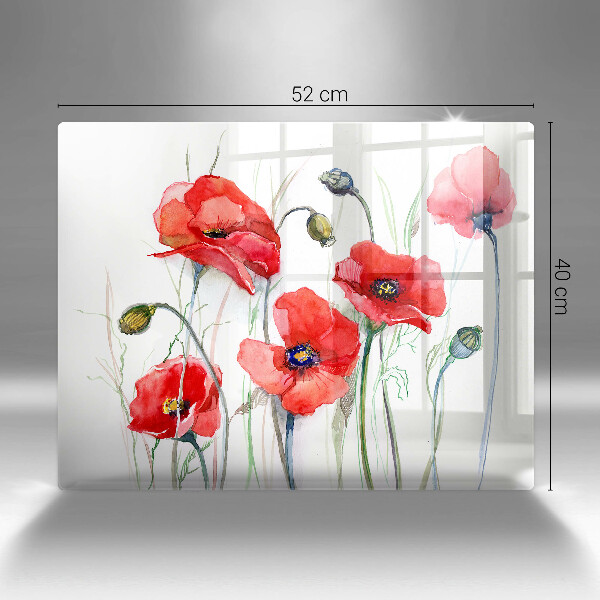 Worktop saver Red flowers