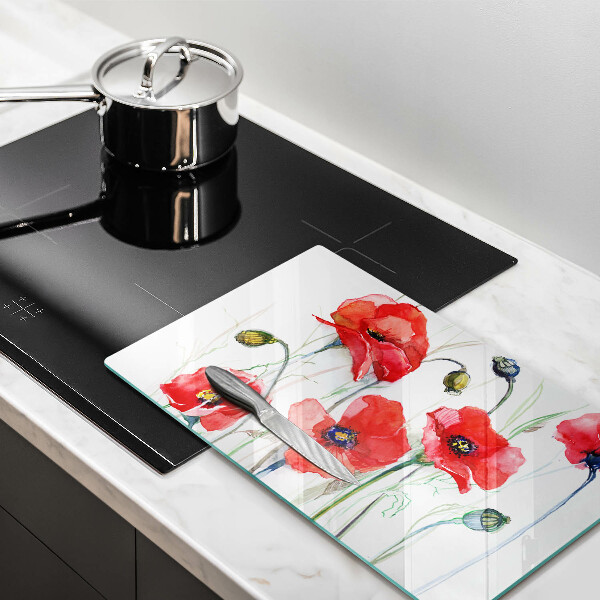 Worktop saver Red flowers