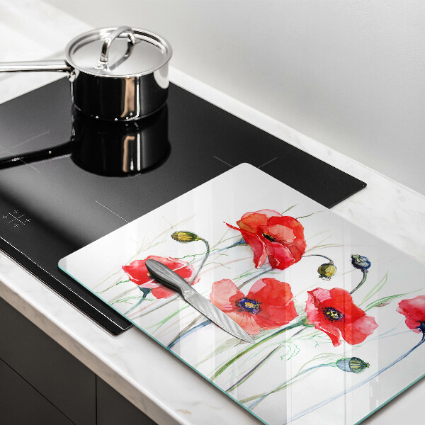 Worktop saver Red flowers