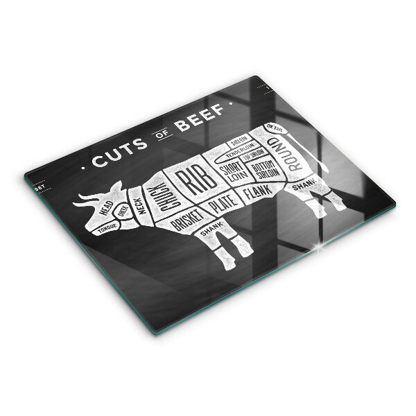 Kitchen worktop saver Cow meat beef